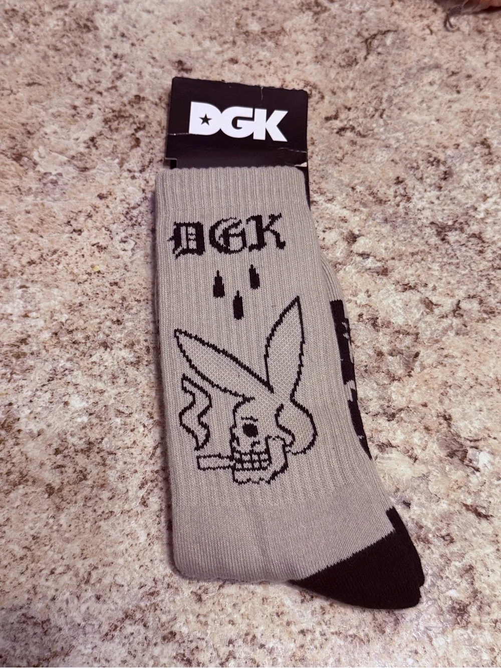 DGK Flash crew socks showcasing an all-over tattoo graphic print Zumiez
